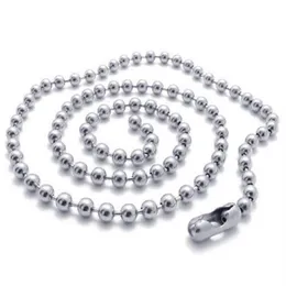 2 4mm 50cn 55cm 60cm 70cm Stainless Steel Bead Ball Chains Necklaces Basic Round Bead Chains 4 size Choice 20 22 24&quot235b