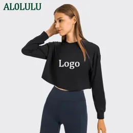 2023NEW AL0lulu Yoga Tops Kobiety sportowe bieganie Top Slim Long Rleeve Dontain Fitness Odzież ćwiczeń