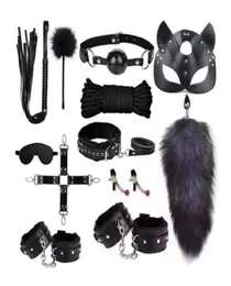 Plush Fun Sm Binding Leather Ten Piece Set 1 of Adult Alternative Training Supplies Handcuffs and Foot Cuffs JIG65817700