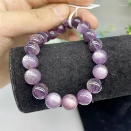 Bangle Natural Purple Lepidolite Armband Handgjorda Crystal Quartz smycken Stretch Children Birthday Present 1st 10mm