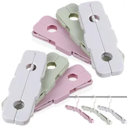 Hangers 6 Pcs Drying Rack Clothes Portable Hanging Non-slip Travel Essential Collapsible Suitcase Accessories Retracted