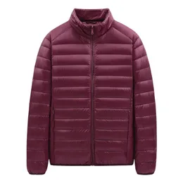 Mens Down Parkas Men Bomber Jacket Light Ultrathin Style Spring Autumn Male Slim Short Coat Warm Size 5XL Factory Outlet 230922