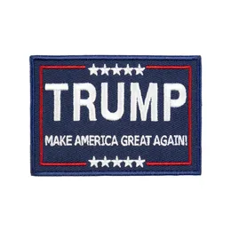 Trump Make America Great Again Stickerei-Aufnäher zum Aufbügeln für Kleidung, DIY, Jacke, Weste, Motorrad, Biker, Zubehör, personalisieren Sie Ihr Sh301G