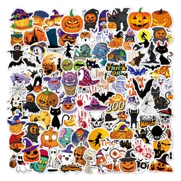 Kinder-Halloween-Aufkleber 2023, 50 Blatt, 100 Cartoon-Graffiti-Dekoration, Skateboard, Gepäck, Kürbis-Aufkleber