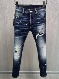 Denim Designer Guy Men Cool Jeans lunghi Ricamo Pantaloni Fori Pantaloni Italia Taglia 44-54 Dsq2 D2china Alta qualità