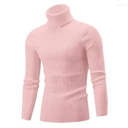 Męskie swetry Turtleeck sweter swobodny dzianina ciepłe fitness męscy pullover tops kint