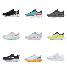 Hoka One One Clifton 9 Bondi 8 Men Women Running Shoes Shop Top-Top Black White Sneakers