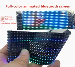 Bluetooth Full Color waterproof Programmable RGB Flexible led module 1236 pixel display matrix sign APP control LED matrix screen9820406