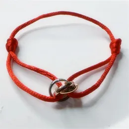 Nytt hett rostfritt stål armband 3 metallspänne band snörning kedja flerfärgad justerbar storlek armband för kvinnor man unisex armband