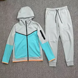 Blixtlås trackover herrar mode hoodie burb tröja tröja tröjor mode smala fit män set hoodie pant hip hop pullover hoody joggers spring byxa hög kvalitet muti