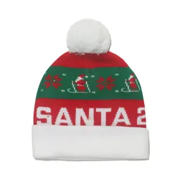 Cappello lavorato a maglia natalizio a LED per bambini Adulti Babbo Natale Pupazzo di neve Renna Alce Festival Cappelli Regali per feste di Natale Berretto Cappelli firmati Berretto da uomo e da donna q104