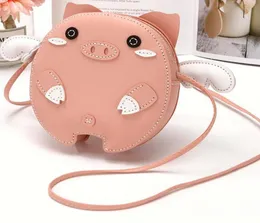 Purse Lovely Baby Girls Mini Shoulder Bag Leather Cute Pig Animal Coin Kids Small Wallet Kawaii Clutch Princesse3140607