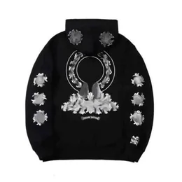 Men's Luxury Fashion Jackets Hoodies Ch Hearts Brand Sweatshirts Designers Zipper Hooded Sweater Men Women Pullover Sanskrit Horseshoe Hoodie Tops Coat Jacket 8BEK