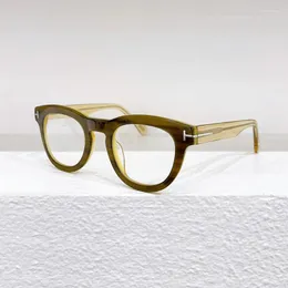 Montature per occhiali da sole Design di marca Occhiali da vista rotondi ovali classici Montatura da uomo Occhiali da vista in acetato di alta qualità Occhiali da lettura ottica da donna