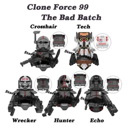 Blocks The Bad Batch Clone Troopers Hunter Crosshair Tech Wrecker Echo Building Bricks Star Action Figure Wars Toys Kids 2208274576279