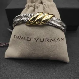 Dv Bangle Designer Jewelry David Yurma X 10Mm Bracelet High Quality Station Cable Cross Collection Vintage Ethnic Loop Hoop Punk Jewelry 7246