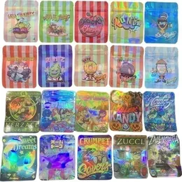 Holesale Super Lemon Flower Flower Bags Mylar Bags Dry Herb Smell Proof Stand Up Pouch Edible Package 3.5g Strain Cali Pack