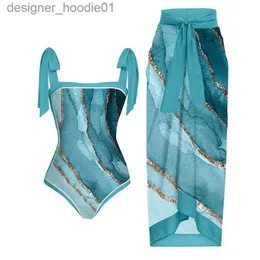 ملابس السباحة للسيدات ملابس السباحة الرخامية المطبوعة المطبوعة بيكيني بدلة مثيرة حزام مرتفعة للسترات