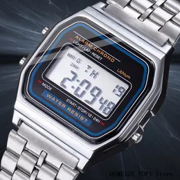 Wristwatches Digital Watch for Men LED Electronic Wristwatch Chronograph Sport Water Water Water Clock Clock Orologio UOMO RELOJ 230922