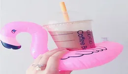 Inflatable Flamingo Drinks Cup Holder Pool Floats Bar Coasters Floatation Devices Bath Toy small size Hot Sale8119087
