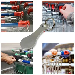 Ganci 2 pezzi Gettoni per carrello della spesa in metallo Portachiavi in lega di alluminio Accessori Trolley Portachiavi Gettone Multiuso decorativo