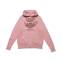Human Made X Lil Uzi Bat Hooded Pink Plush Sweater Par Hoodie