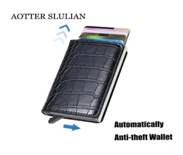 Geldbörsen RFID Smart Anti-Diebstahl Unisex-Halter Business-ID-Kartenetui Mode Weiches Leder öffnet sich automatisch Geldbörsen5578434