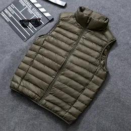 Piumino da uomo Parka da uomo Gilet primaverile Giubbotti leggeri resistenti all'acqua Piumini ripiegabili senza maniche Cappotti grandi dimensioni 5xl 6xl 230922