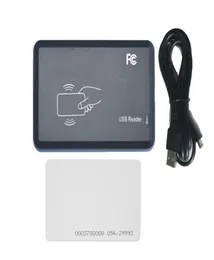 DIY 15 Style Output Format EM4100 125KHz ID Card ReaderAccess Control Reader USB Port 2pcs White Card6964399