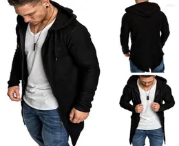 Men039s Trench Coats Men039s Midi Jacket Casual Warm Pure Color Male Hoodie Slim Midlength For Travel5061185