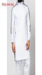 Men Jubba Thobe Muslim Arabic Islamic Clothing Abaya Dubai Kaftan Winter Long Sleeve Stitching Saudi Arabia Sweater Ethnic4274827