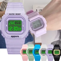 ساعة Wristwatches Coloful Watch Women Men Men Gold Discarent Digital Sport Watches Lover's Gift Clock Clock Writwatch Student Reloj