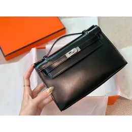 Bir Kaily Luxury Bag Kutusu Deri Derek Kürek Desen Nesil İnek Mini Taşınabilir Omuz Çantası Domuz Burun Zinciri