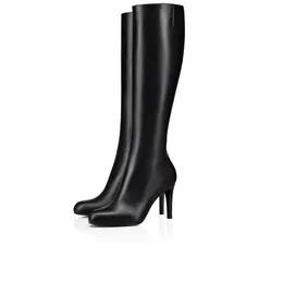 Luxury Kate Botta Woman Boots Designer Womens Red Bottoms Chelsea klackar kalvläder fotledstövel hög pumppie byte spetsig tå häl kondora pumpar bojor skor