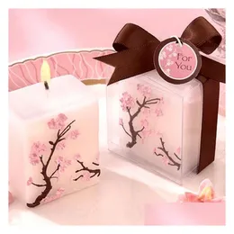 other event party supplies 100pcs wedding candles smoke- scented wax cherry blossoms candle present gifts favors decoration sn409 dh7ea