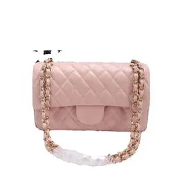 2023 Designer Bag Brand Handbag CC Womens Bag 2023 Läder Kort guldkedja Nice Crossbody Black and White Pink Cattle Clip Sheepskin