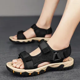 Sandals Fashion Slippers Big Size 39-46 Shoes For Men 2023 Leather Summer Large Men's