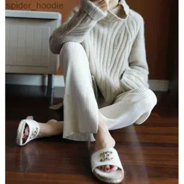 Maglioni da donna Gejas Ainyu Stile europeo nuove donne maglioni moda 2018 donna dolcevita maglione di cashmere donna pullover lavorati a maglia Top larghi S118 L230922