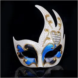 Parti Maskeleri Erkekler Masquerade Ball Venedik Göz Maskesi Siyah Karnaval Süslü Elbise Kostüm Dekor 230705 Damla Teslimat Ev Bahçesi F DHSW5