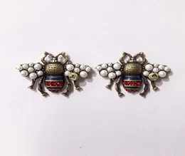 Fashion Brand Jewelry Pearl Wing Bee Stud Earrings Pearl Stud Earrings Brass Vintage High Quality Designer Earrings 20207717090