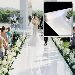 Carpets White Mirrored Floor Wedding Aisle Runner Indoor Outdoor For Engagement Party Decorations 33ft Long 0.12mm Thickness