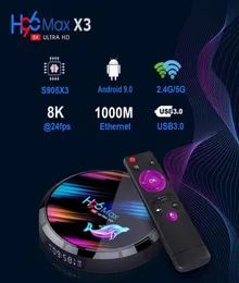 H96 Max X3 Android TV Kutusu Android 90 32G 64G 128G 8K 24G5G WiFi BT40 SET Üstü Box9672947