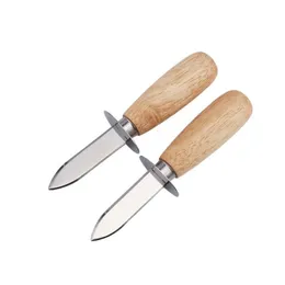 Andra köksverktyg Trähandtag ostron Shucking Knife Rostfritt stål Ostron Knivar Matredskap Tool SN4471 Drop Delivery Home Gar Dhupi