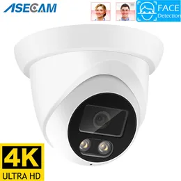 IP Cameras 8MP 4K Camera Outdoor Face Detection Audio Dual Light H.265 CCTV Metal Dome POE Surveillance Security RTSP 230922