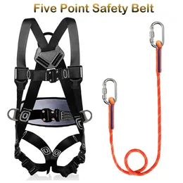 Climbing Harnesses Five-point Aerial Work Safety Belt Full Outdoor Rock Climbing Training Electrician Anti-fall Protection Equipment 230921
