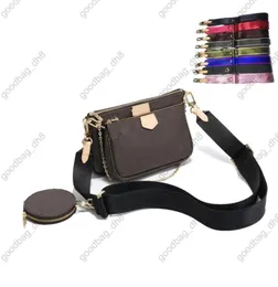 2021 NEW 3 Pcs High Quality Multicolors Strap Wallets women Luxurys Designers Cross Body Bags Sets Saddle pack Handbags Sac M448235607249