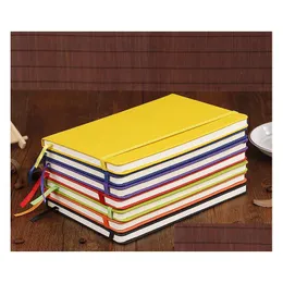 notepads wholesale classic notebook harder a5 costom design college red pu leather with pocket elastic closure banded 100sheets drop dhyw9