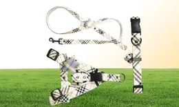 Xury Dog Collars Leases Set Designer Dog Harnesses Plaid Pattern Pet Twip and Pets Chain for Small Large Dogs Chihuahua poodl5848595