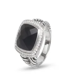 band rings Women and Men Classic Ladies Black Onyx Zircon Rings Fashion Jewelry Accessories Rings2863510