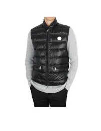 Outdoor Lightweight Mens Down Vest Stand Collar men gilet Chest NFC Badge men down vest Autumn Winter gilets Size 1--5 weinwing-12 CXG9226